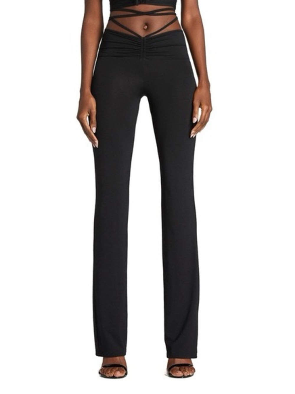 I AM GIA High-Waist Black Flared Pants